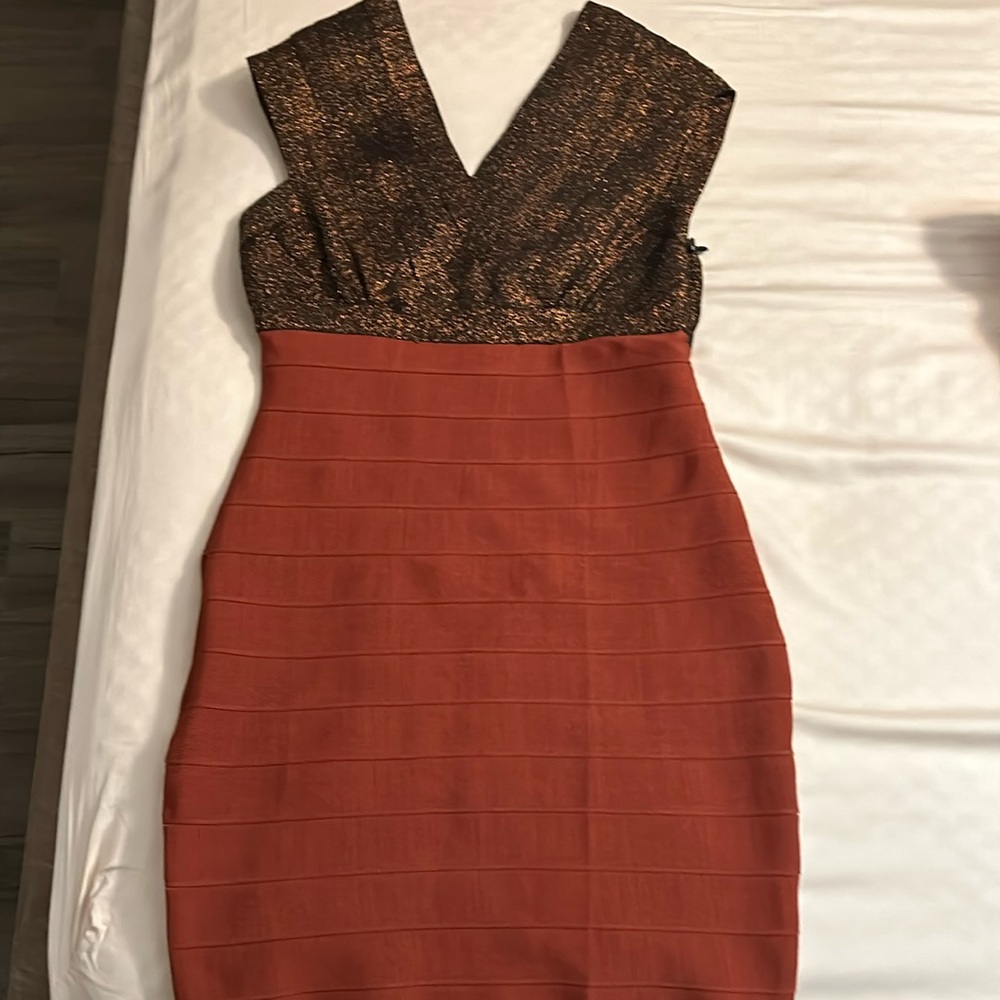 Burnt Orange bodycon dress